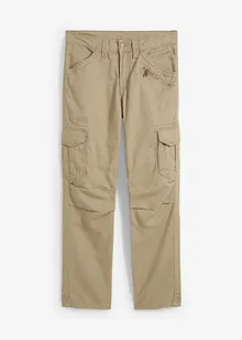 Cargo kalhoty z čisté bavlny, Relaxed Fit, Straight, bonprix