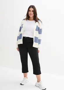 7/8 bengalínové kalhoty s pohodlným pasem, bonprix