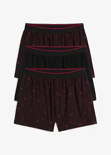 Volné žerzejové boxerky (3 ks v balení), bonprix
