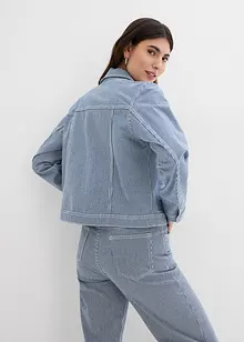 Džínová bunda s proužky, zkrácená, bonprix