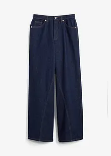 Džíny Wide Leg, High Waist, nízký podíl streče, bonprix