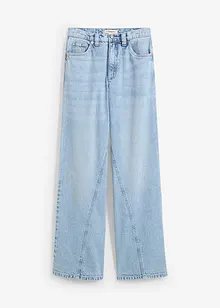 Džíny Wide Leg, High Waist, nízký podíl streče, bonprix