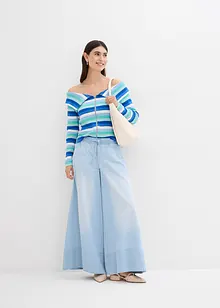 Džíny Wide Leg, Mid Waist, pohodlný pas, bonprix