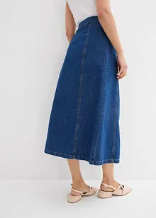 Džínová sukně se zavinovacím vzhledem Super Soft, bonprix
