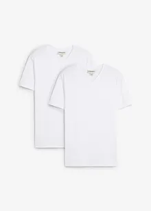 Tričko (2 ks v balení) z čisté organické bavlny, Slim Fit, bonprix