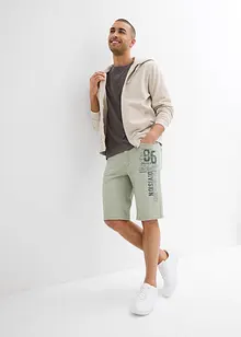 Džínové bermudy s potiskem, Regular Fit, bonprix