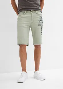 Džínové bermudy s potiskem, Regular Fit, bonprix