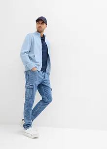 Cargo džíny bez zapínání, Regular Fit, Tapered, bonprix