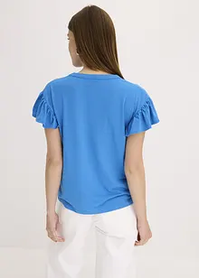 Triko s volánovými rukávy, bonprix