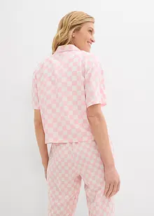 Kostkované halenka s krátkým rukávem, bonprix