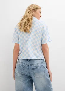 Kostkované halenka s krátkým rukávem, bonprix