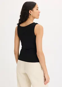 Žerzejový top s přetočeným ramínkem, bonprix