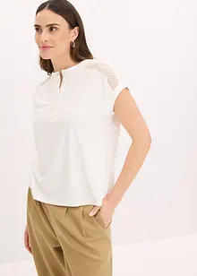 Triko s krajkovou vsadkou, bonprix