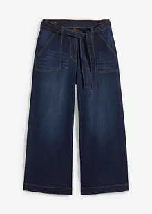Zkrácené džíny Wide Leg, High Waist, pohodlný pas, bonprix