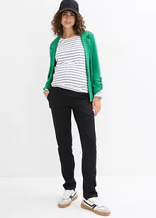 Elegantní těhotenské kalhoty s rovnými nohavicemi, z bavlněné směsi příjemné na omak, bonprix