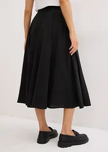 Midi sukně s pohodlným pasem, bonprix