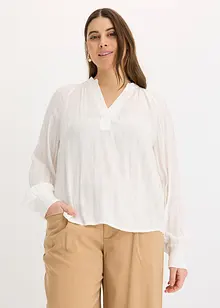 Halenka z mačkaného materiálu s lurexem, bonprix
