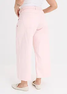 Culotte kalhoty s páskem, ze strečového kepru, bonprix