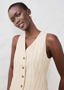 Dlouhá vesta z čistého lnu, bonprix