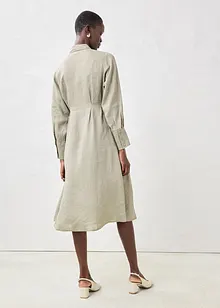 Košilové šaty z čistého lnu, bonprix