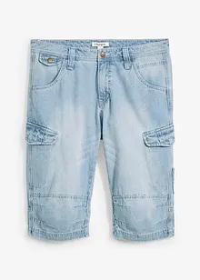 Lehké dlouhé džínové cargo bermudy, Relaxed Fit, bonprix