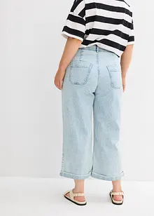 Zkrácené džíny, Wide Leg, High Waist, bonprix