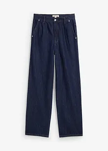 Džíny Straight, High Waist, nízký podíl streče, bonprix