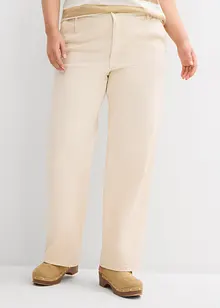 Džíny Straight, High Waist, nízký podíl streče, bonprix