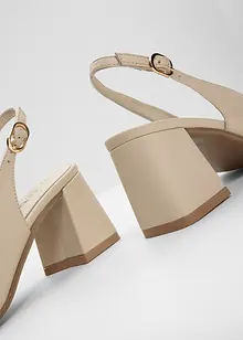 Kožené lodičky s otevřenou patou, bonprix