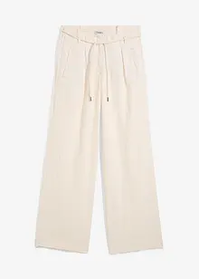 Kalhoty ve stylu paperbag z vzdušné směsi se lnem, bonprix