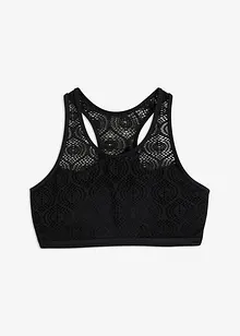 Bikinový podprsenkový top s krajkou, bonprix