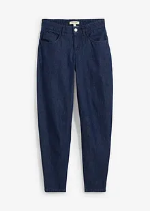 Džíny Barrel, Mid Waist, organická bavlna, bonprix