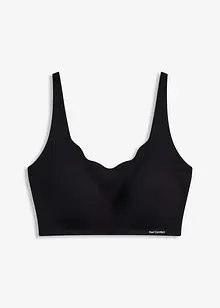 Vatovaná hladká podprsenka Feel Comfort bez kostic, laserově vyřezávaná, bonprix