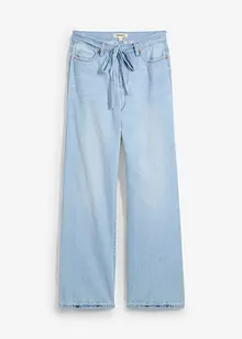 Džíny Wide Leg, Mid Waist, s opaskem, bonprix