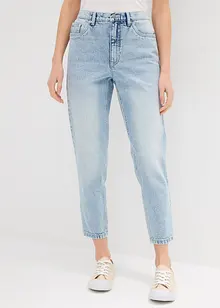 Džíny Mom, High Waist, nízký podíl streče, zkrácené, bonprix