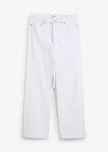 Džíny Wide Leg, Mid Waist, s opaskem, bonprix