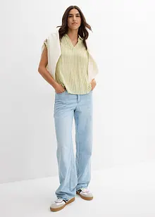 Halenka s krátkým rukávem, ze splývavé viskózy, bonprix