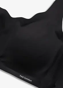 Vatovaná hladká podprsenka Feel Comfort bez kostic, laserově vyřezávaná, bonprix