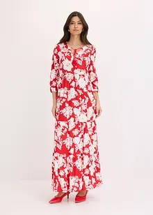 Dlouhé šaty z splývavé viskózy s potiskem, bonprix