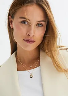 Souprava řetízků (2dílná) se zirkoniemi, bonprix