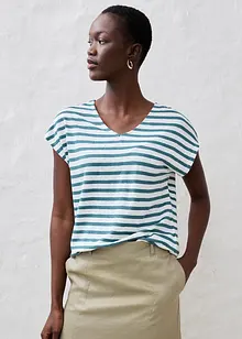 Tričko z čistého lnu, s netopýřími rukávy, bonprix