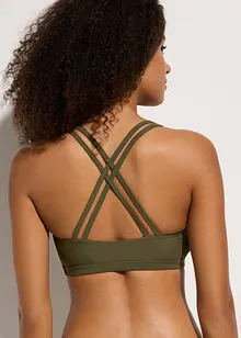 Bikinový podprsenkový top s překříženými ramínky, bonprix