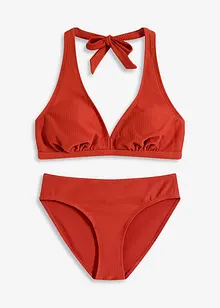 Bikiny s ramínkem kolem krku, ze strukturovaného materiálu (2dílná souprava), bonprix