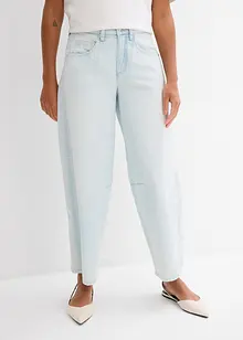 Balónové džíny Mid Waist, Super Soft, zkrácené, bonprix