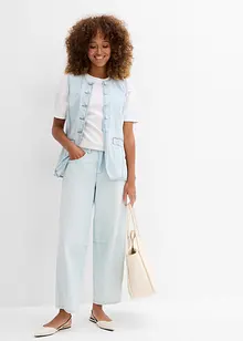 Balónové džíny Mid Waist, Super Soft, zkrácené, bonprix