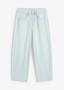 Balónové džíny Mid Waist, Super Soft, zkrácené, bonprix
