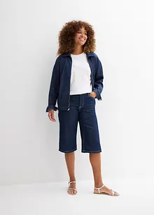 Džínové bermudy Mid Waist, Low Stretch, bonprix