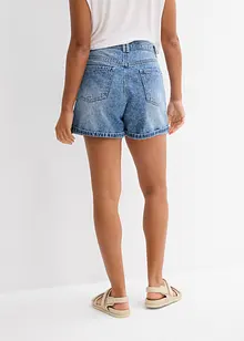 Džínové šortky High Waist, nízký podíl streče, bonprix