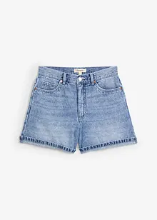 Džínové šortky High Waist, nízký podíl streče, bonprix