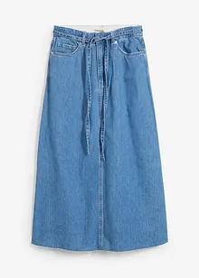 Džínová midi sukně, Mid Waist, Super Soft, bonprix